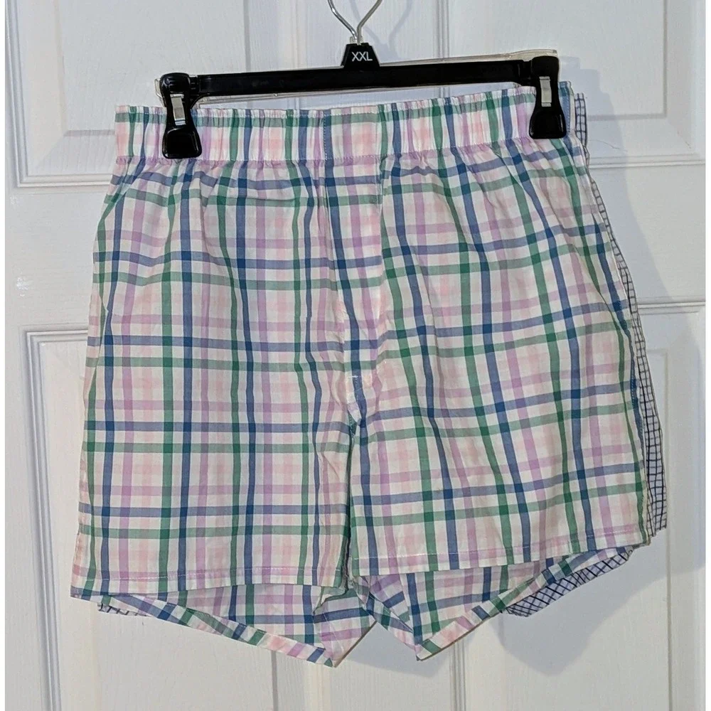 J. Crew Mens Set of 2 Plaid Boxer Shorts S 100%‎ Cotton Casual Loungewear NEW